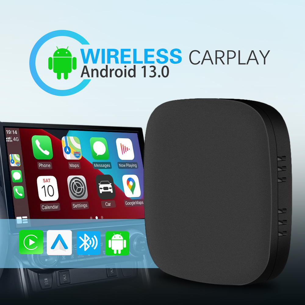 热销carplay盒子有线转无线汽车适配智能安卓Auto车载导航互联盒