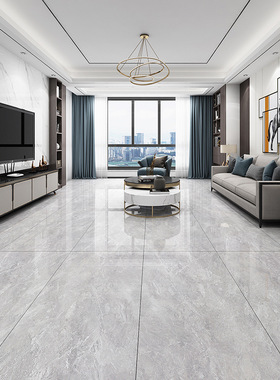 灰色通体大理石瓷砖600x1200现代新款客厅大板墙砖防滑地砖地板砖