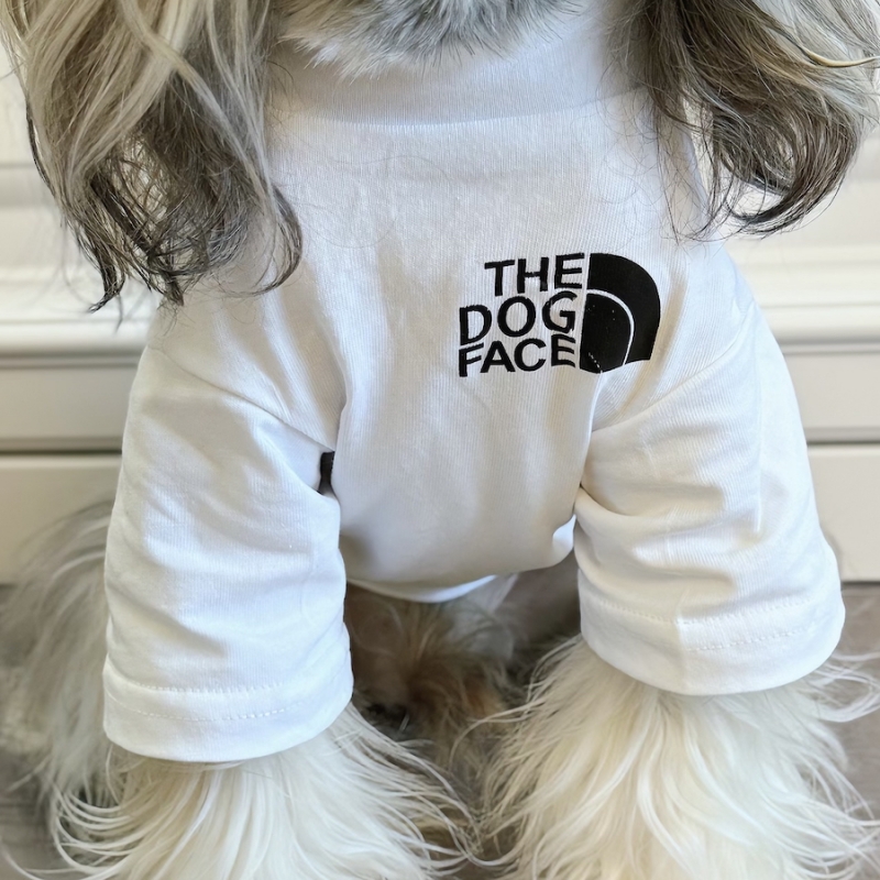 狗狗短袖T恤夏季黑白色纯棉透气薄款博美泰迪金毛大中小型犬服饰