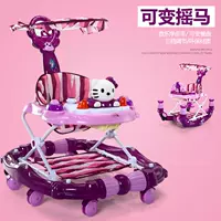 Baby Walker Music Xe gấp cho bé 6 / 7-18 tháng Chống rollover Đa chức năng Xe đẩy chân - Xe đẩy / Đi bộ xe day gap gon cho be