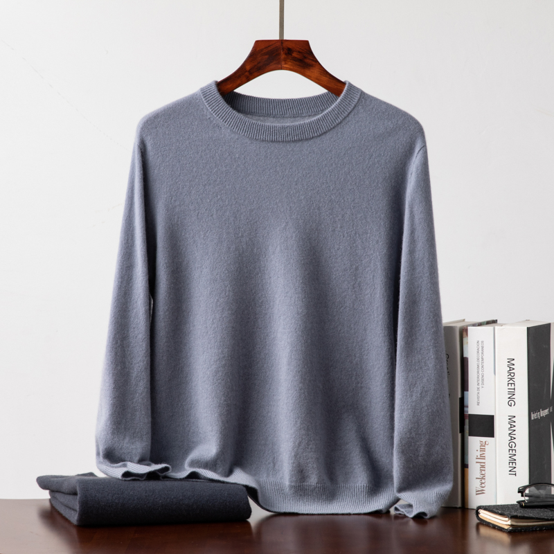 男士圆领针织羊绒打底衫