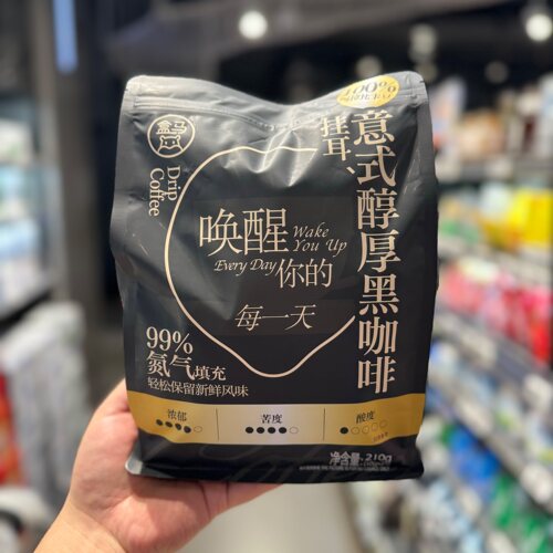盒马意式醇厚挂耳黑咖啡10g*21袋