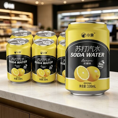 美团小象柠檬苏打汽水330ml*6瓶
