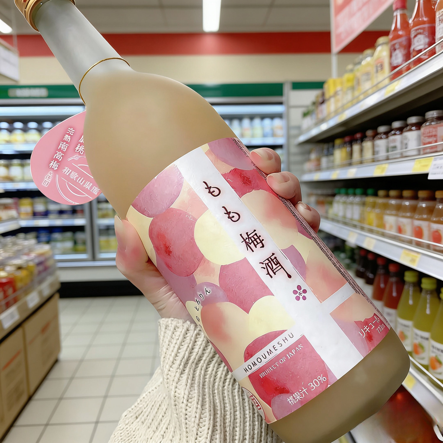 日本进口大关桃子梅酒720ml南高梅白凤桃酸甜交织网红爆款正品