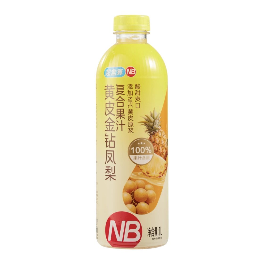 盒马NB黄皮金钻凤梨复合果汁1L图片