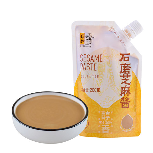 盒马低温石磨芝麻酱0添加人工加的糖0盐0防腐剂健身食品包邮 - 封面