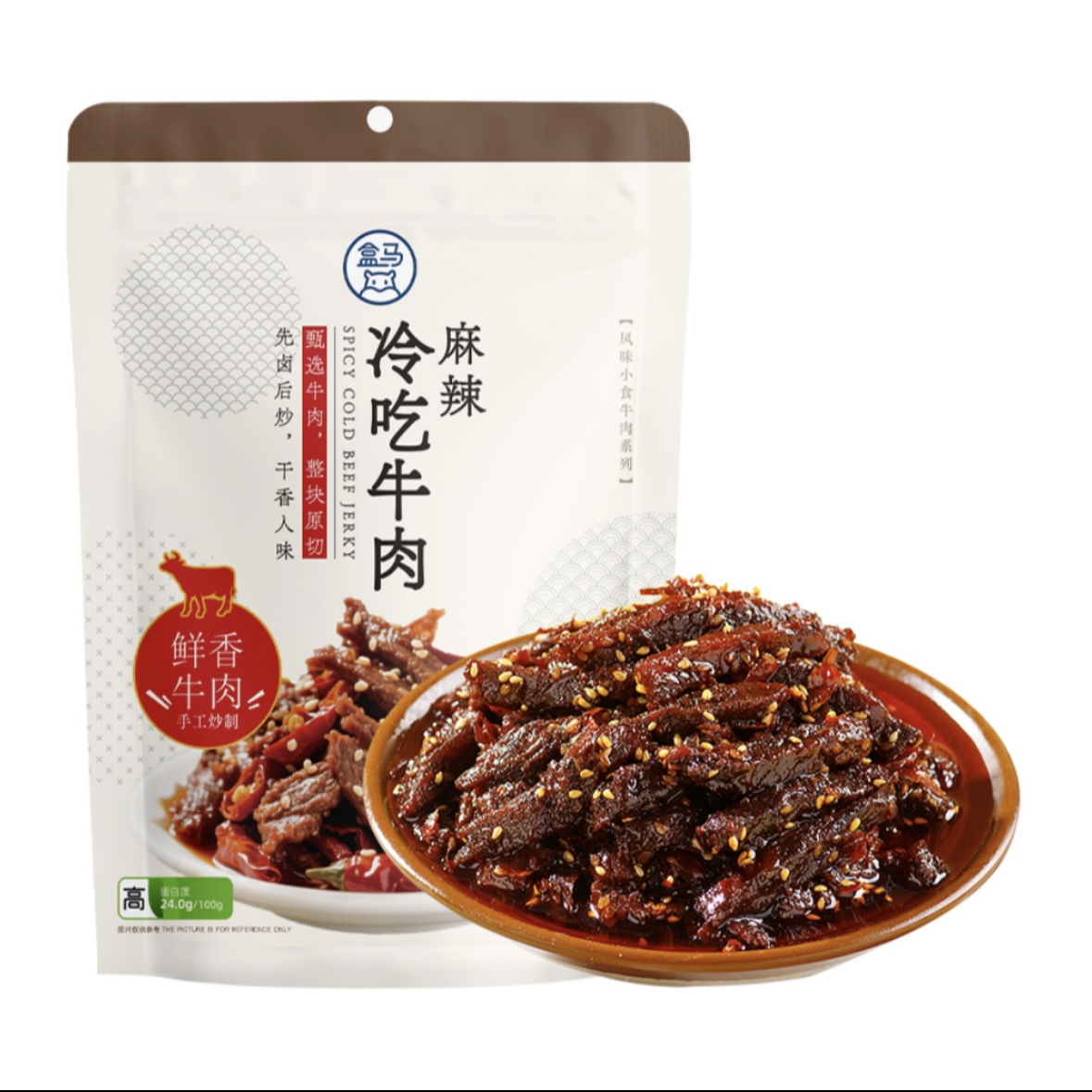 盒马麻辣冷吃牛肉450g爽辣过瘾