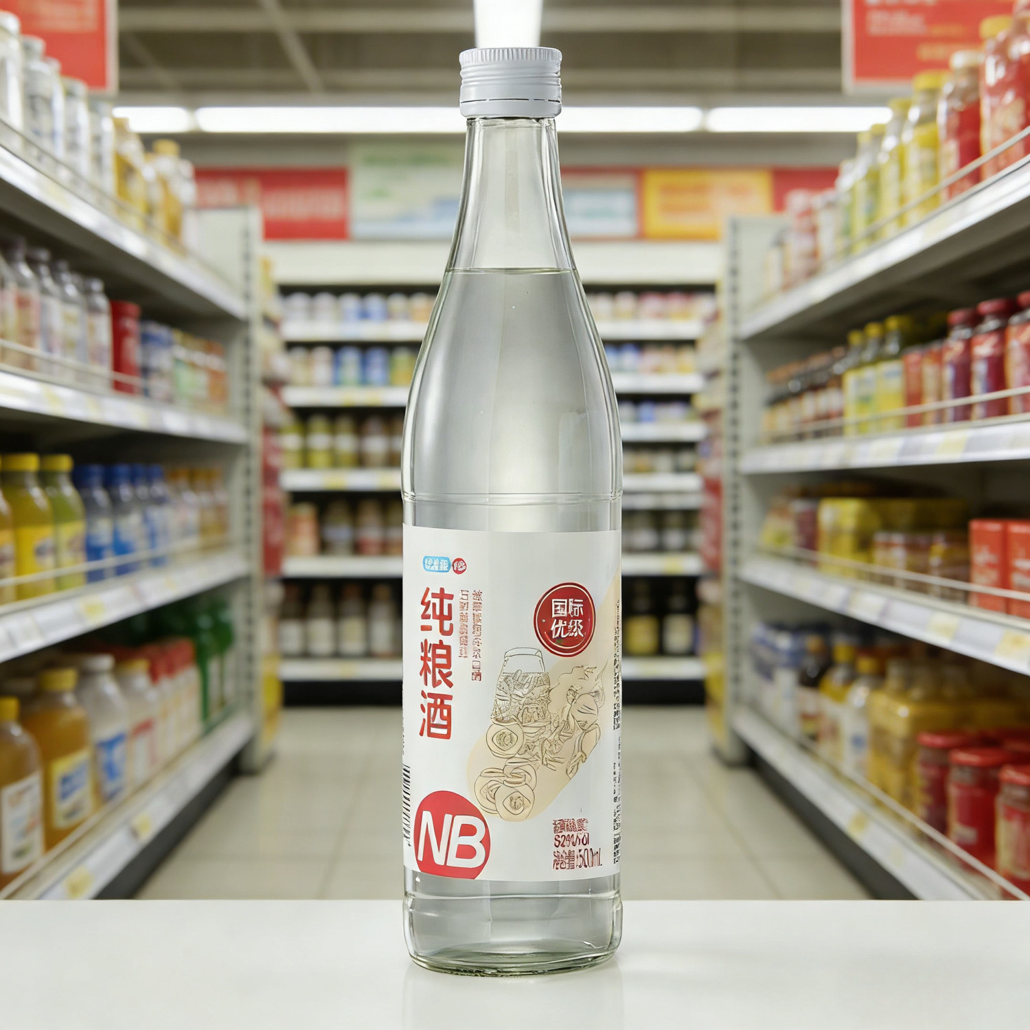 52度纯粮酒浓香型固态法白酒盒马图片