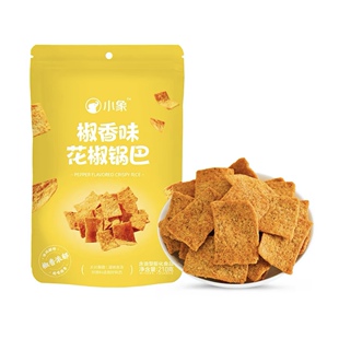 美团小象椒香味爆辣味花椒锅巴210g香脆可口解馋小吃零食促销包邮