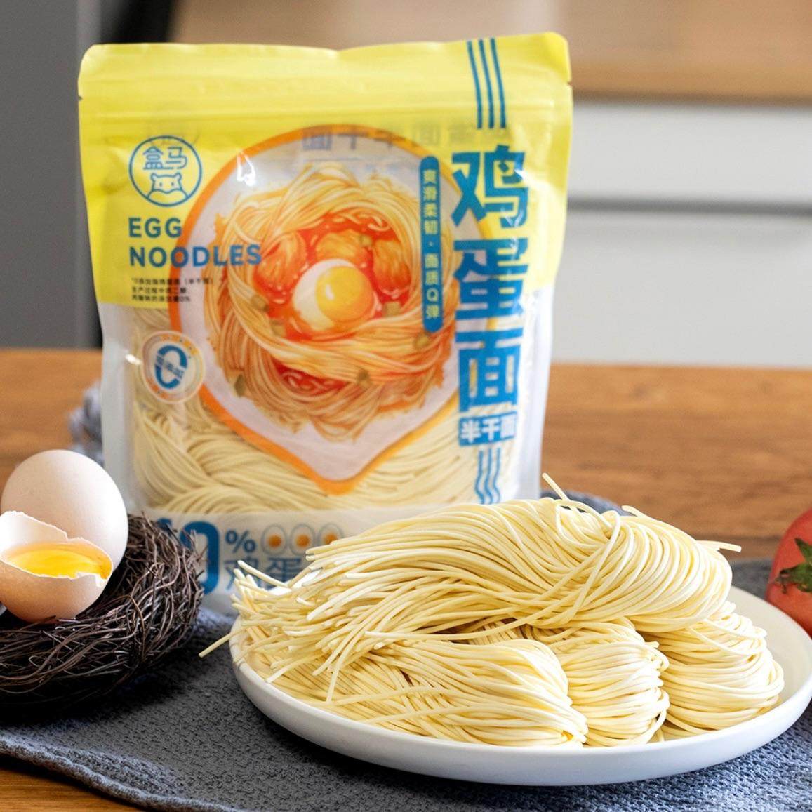 盒马鸡蛋面半干面400g无添加剂