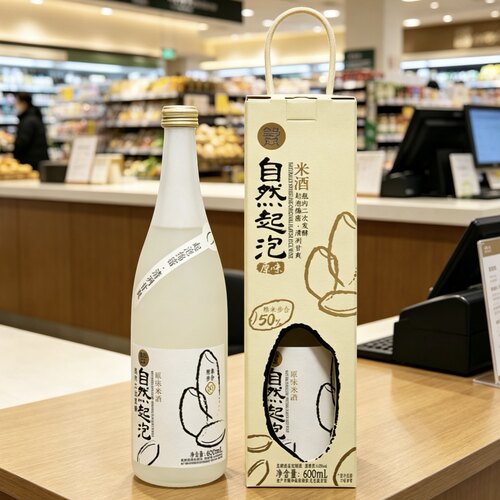 盒马自然气泡原味米酒600ml
