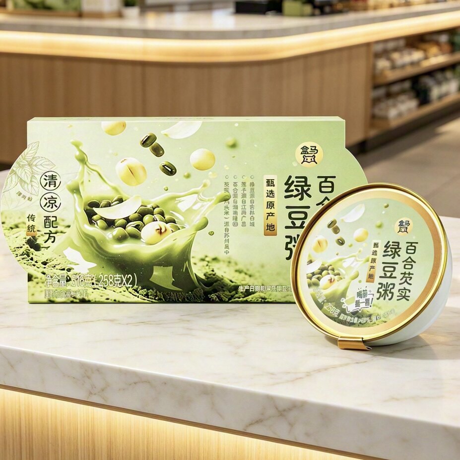 盒马百合芡实绿豆粥258g*2碗