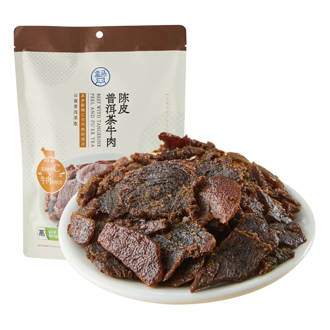盒马陈皮普洱茶牛肉188g香甜可口含独立小袋茶多酚维C方便分享