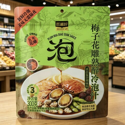 梅子花雕冷泡汁百香果芝麻红油
