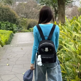 卡通可爱波点米菲兔双肩包包女2026新韩系百搭背包大学生上课书包