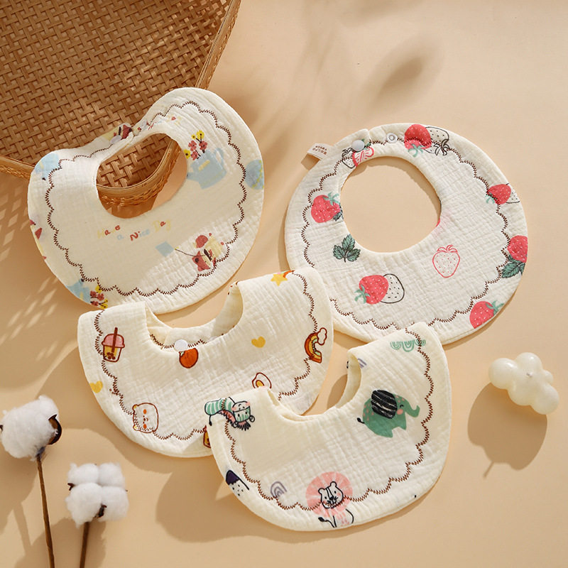 围嘴婴儿纯棉六层纱布口水巾男女宝宝新生儿吸水全棉透气围兜饭兜,婴童用品,小围嘴,淘宝优惠券,粉丝福利购,淘宝优惠卷