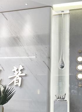 水滴雕塑售楼处酒店大堂商场客厅吊装玻璃钢创意水花轻奢软装饰品