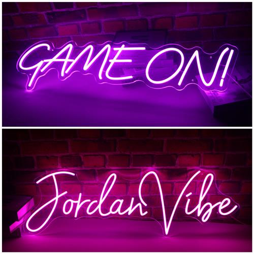 霓虹灯发光字LED婚礼手举牌logo酒吧字母灯门头广告牌定制跨境