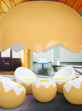 玻璃钢鲸鱼座椅雕塑小区商场公园售楼部装饰卡通蘑菇桌椅摆件造景