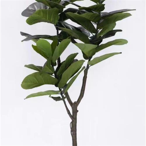 外贸仿真琴叶榕盆栽仿真绿植北欧风琴叶榕出口拆装款假树盆景