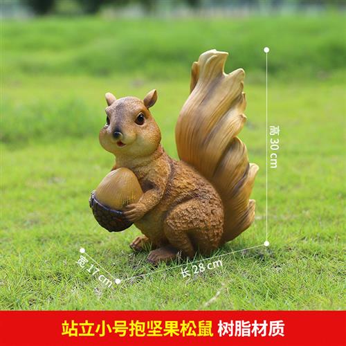仿真松鼠玻璃钢雕塑户外小区绿化动物园林小品装饰摆件动物工艺品