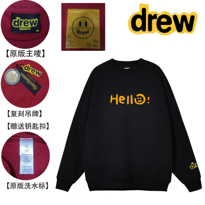 笑脸hello美式套头卫衣时尚休闲百搭秋冬男女生高街加厚圆领外套