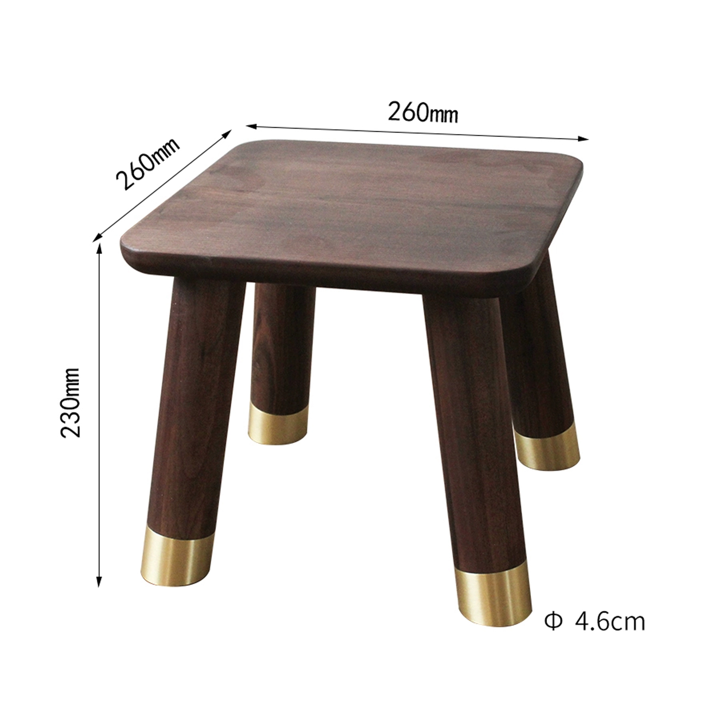 实木黑胡桃儿童新中式风小板凳