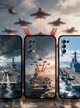 适用OPPOReno14Pro13p12p11p10航母军旅风手机壳FindX9Pro军迷巡海舰周边K13Turbo液态硅胶照片定制RealmeGT5