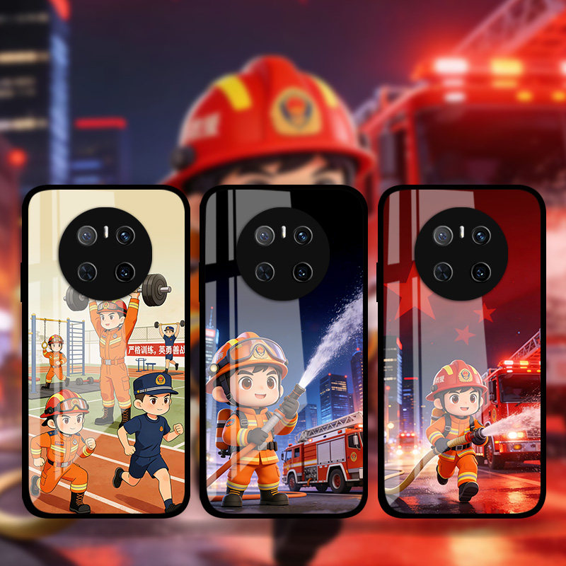 适用华为mate80Pro消防员手机壳