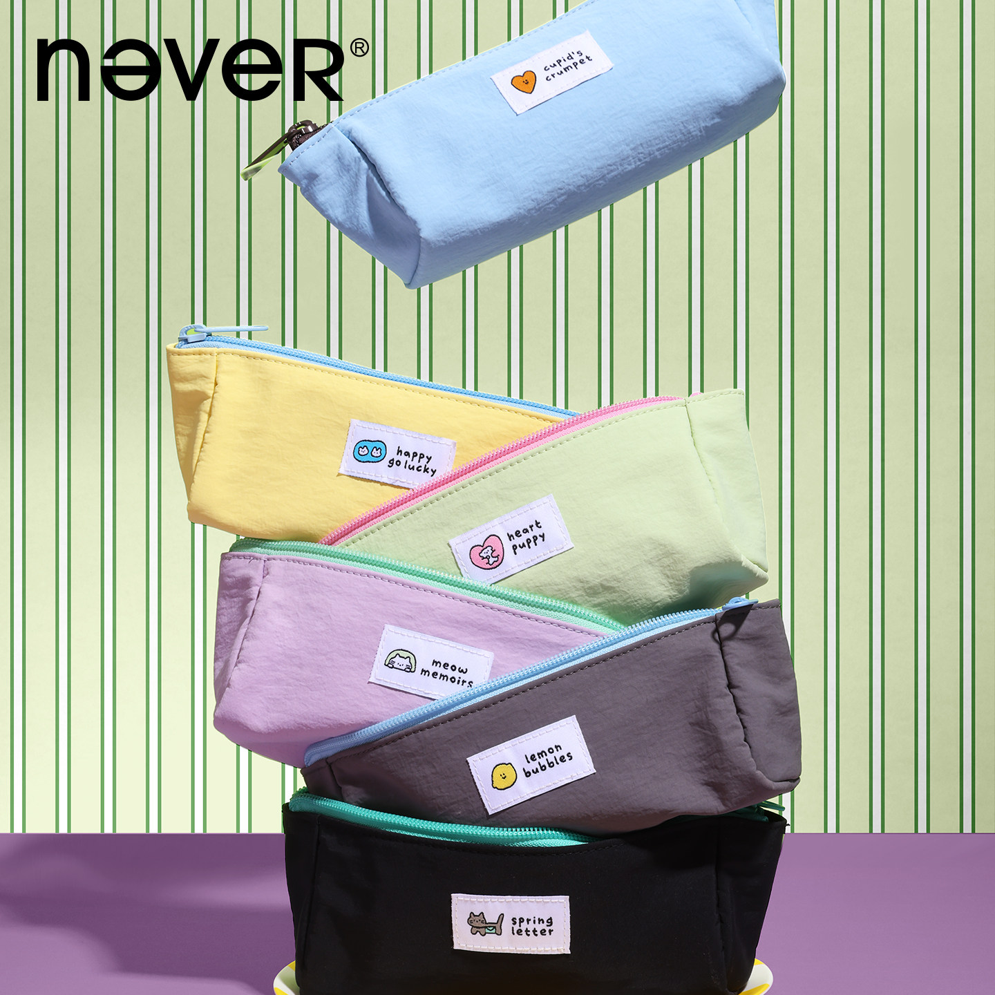 never小方舟笔袋韩系高颜值ins风2025年新款简约高级感笔