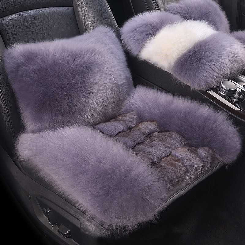 奔驰e300l坐垫毛绒羊毛c180c200l e200l glc260l c260l汽车座椅套