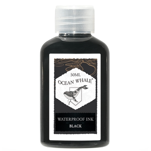 【防水级】鲸鱼墨水 纯黑色纯蓝墨蓝蓝色红色红墨水钢笔水练字学生教师专用 彩墨不堵笔不伤纸笔书法绘画