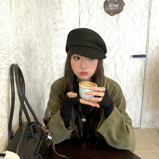 复古纯羊毛法式千金贝雷帽女秋冬英伦八角帽气质报童帽文艺画家帽