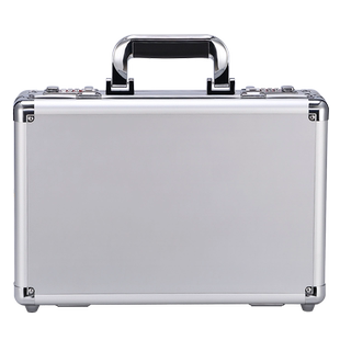 BORY铝合金手提密码箱床头柜存钱保险箱家用防盗小型档案证件文件重要物品私密储物带锁收纳盒装钱合同保管盒