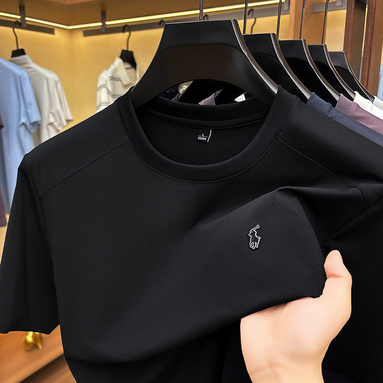 圆领常规款直筒型其它桑蚕丝T恤