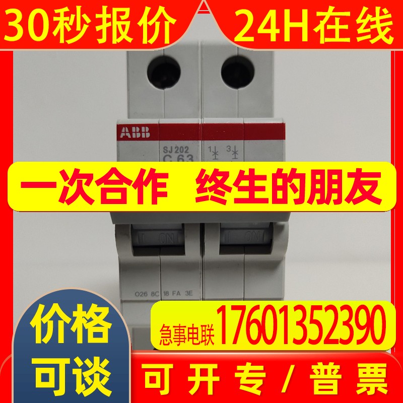 ABB原厂微型漏电断路器GSJ202 AC-C32/0.03供应