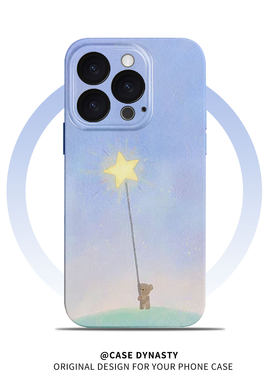 放星星的小狗夏天适用iPhone17/16软苹果14promax菲林nova13手机壳简约小米15女mate60华为p70绿色vivoppoxs8