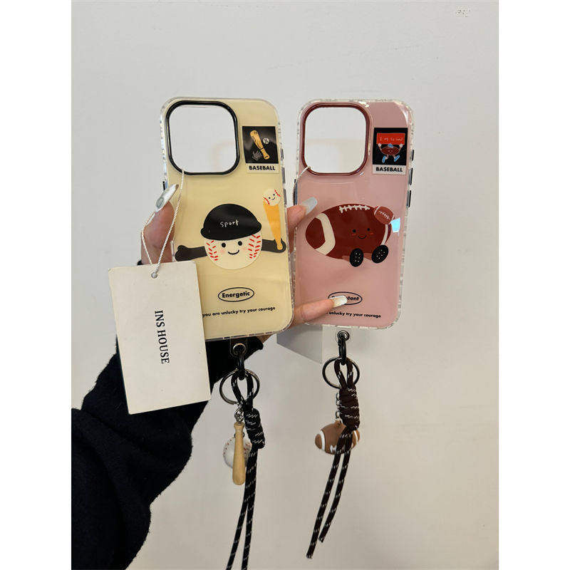 可爱卡通橄榄球适用ihone15promax苹果14pro手机壳