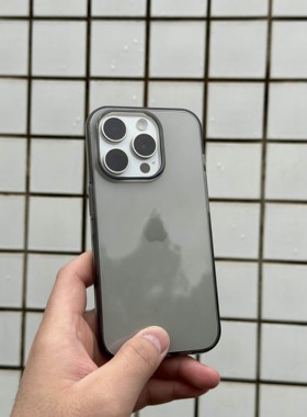 16pro/16透明手机壳男女苹果13/14/15p手机壳黑色透明适用iphone手机壳