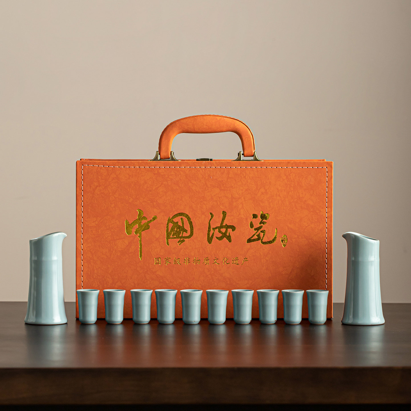 中式陶瓷复古烈酒酒具套装