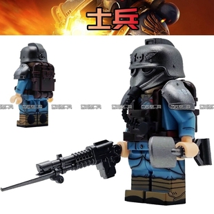 第三方定制小人仔积木战锤40K克里格死亡兵团帝国防卫军拼装玩具