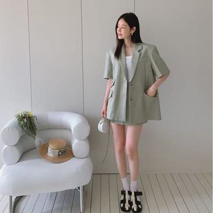 现货、韩国helder西装外套通勤高级感气质ins潮休闲职业装两件套