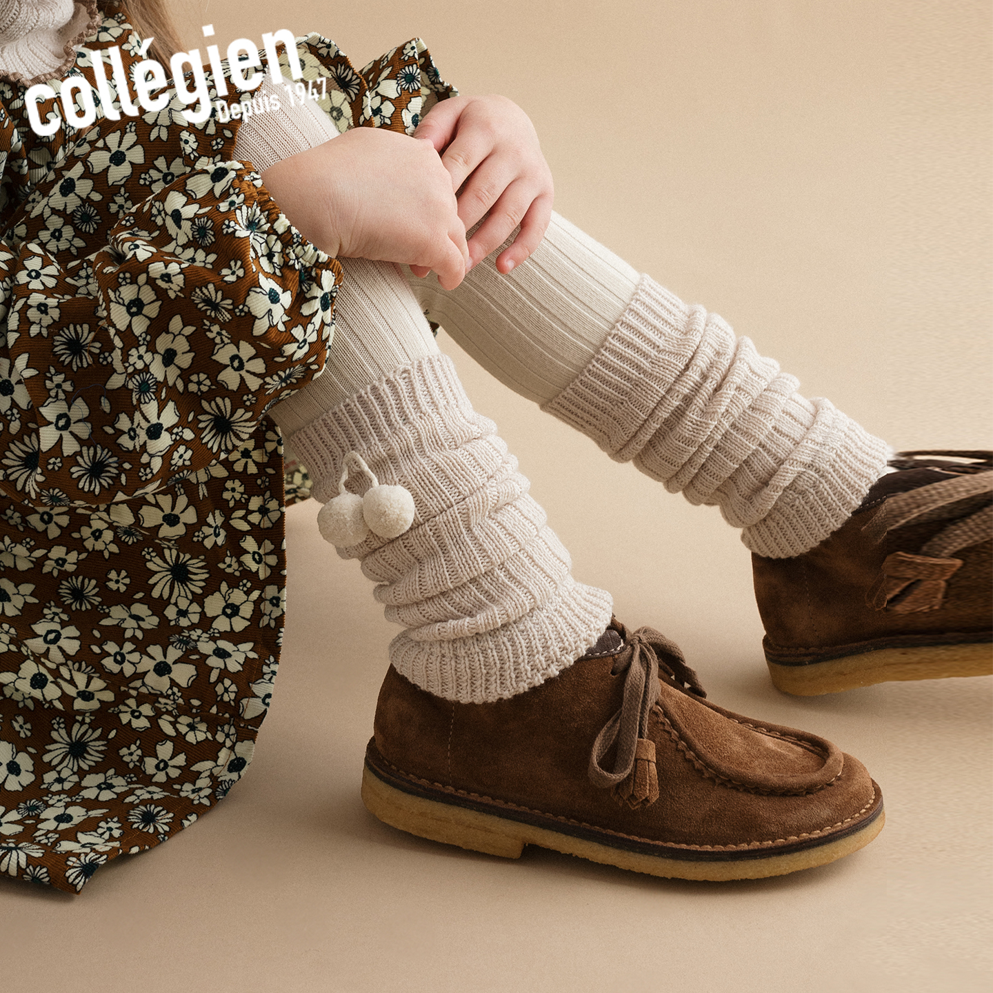 法国Collegien女童袜套保暖护腿