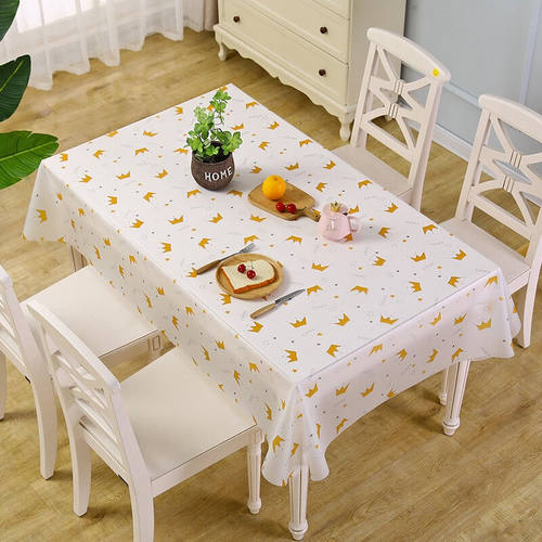 HOUYA一次性皇冠桌布加厚塑料台布圆桌防水桌垫家用餐布1.6米10张