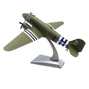 1:100 道格拉斯C-47空中列车运输机仿真合金飞机模型成品摆件