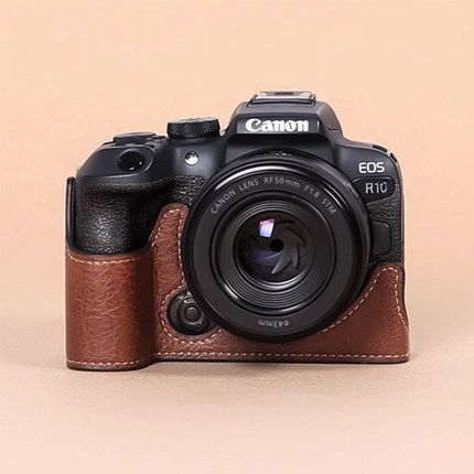 慢门MAMEN 佳能相机专用皮套 r10保护套r100r7r50v相机包200Dr50皮套r8rpM50保护壳r52r6二代配件