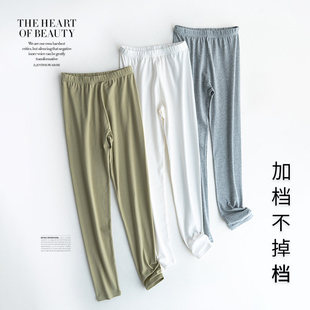 红豆官方女士秋裤薄款莱卡纯棉内穿打底裤线裤春秋大码保暖衬裤女