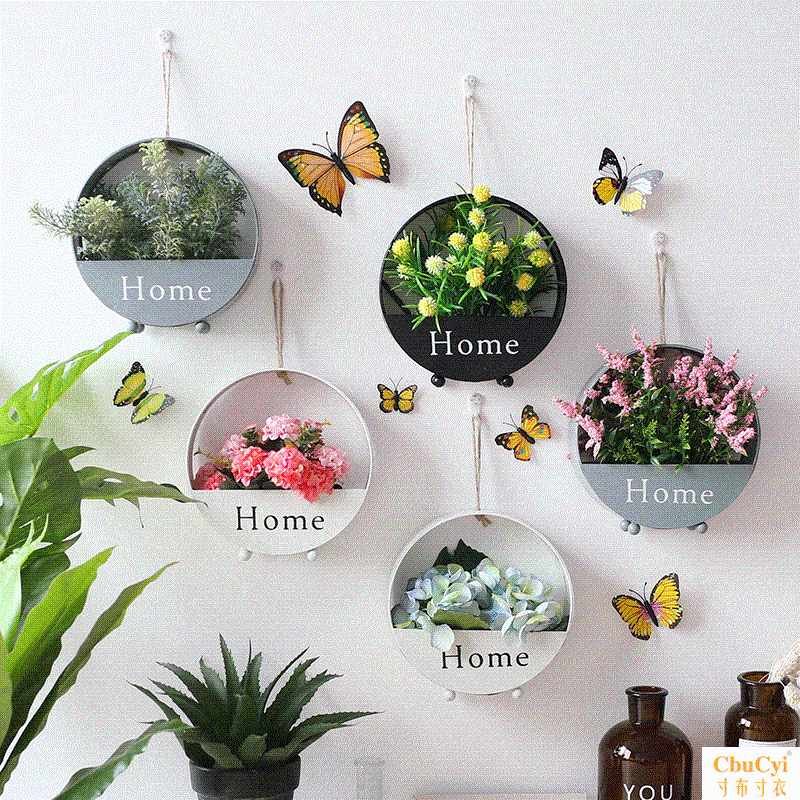 复古工业风酒吧餐厅服装店墙面吊饰墙上悬挂装饰品花篮铁艺壁挂花|ruв категории Домашний быт, роспись - от Buy2taobao.com для оказания профессиональной услуги покупки агента Taobao