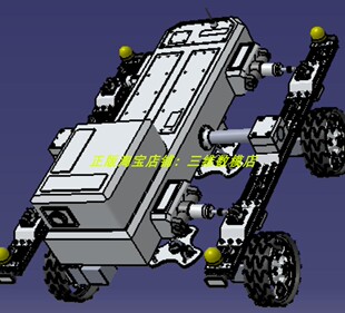 火星月球电动小汽车 农场农用机器人漫游者3D三维几何模型数模stp