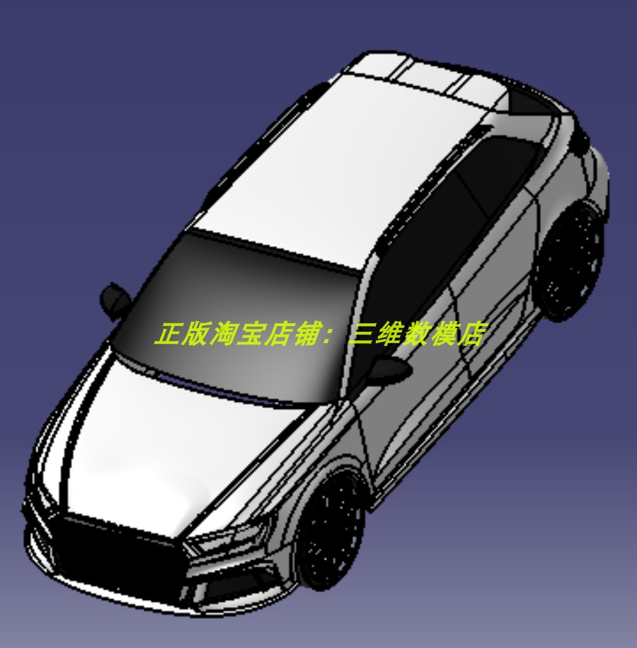 奥迪a3掀背式audi两厢suv运动汽车轿车曲面底盘 3d三维几何数模型